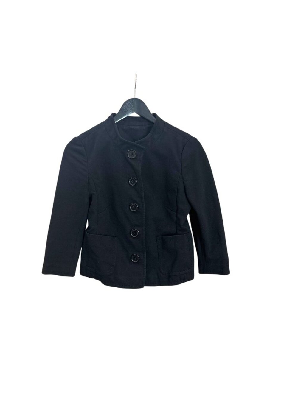 Banana Republic Black Button Up High Neck Jacket 4